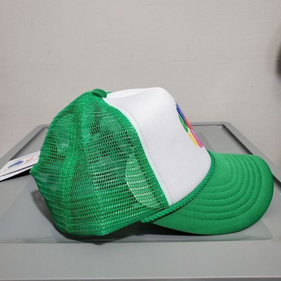 Guess Originals x J Balvin Amor Collection Green & White Unisex Trucker Hat NWT - Picture 4 of 8